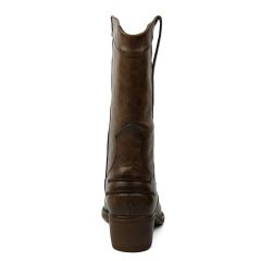 2020 New lady long boots with brushed PU in embroidery design