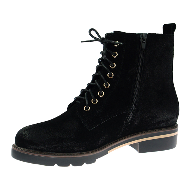 2020 New arrival leather Ladies lace-up Boots in cow suede