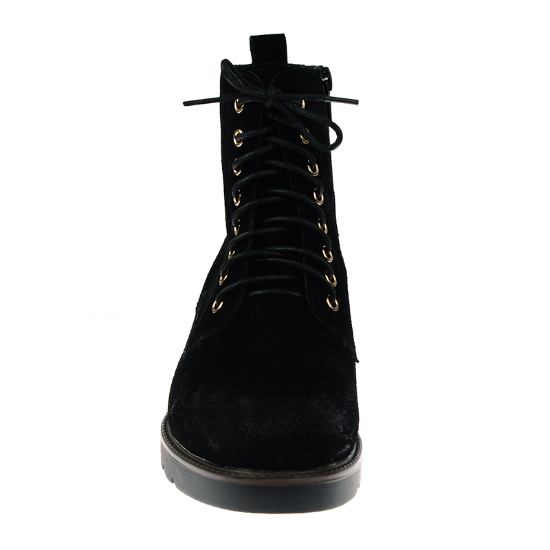 2020 New arrival leather Ladies lace-up Boots in cow suede