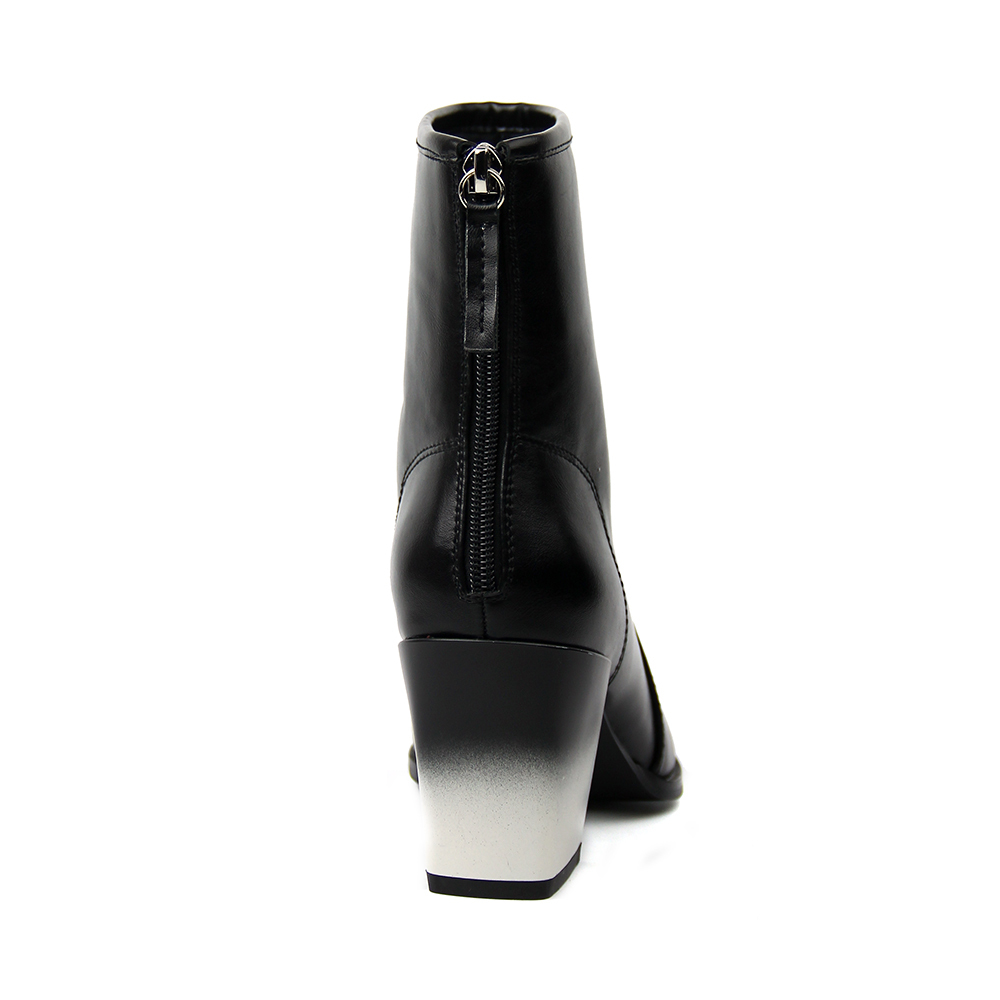 New arrival back zipper Women Boots with gradual painting heel