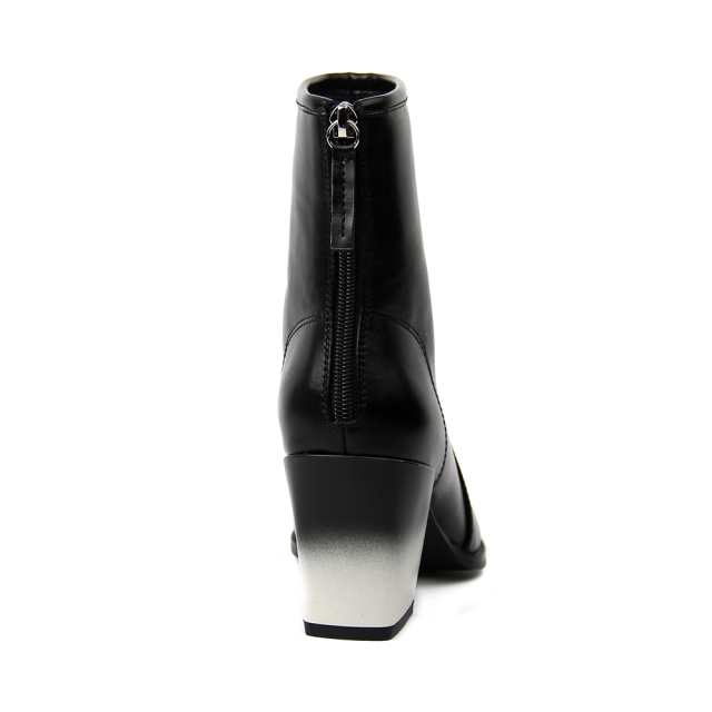 New arrival back zipper Women Boots with gradual painting heel