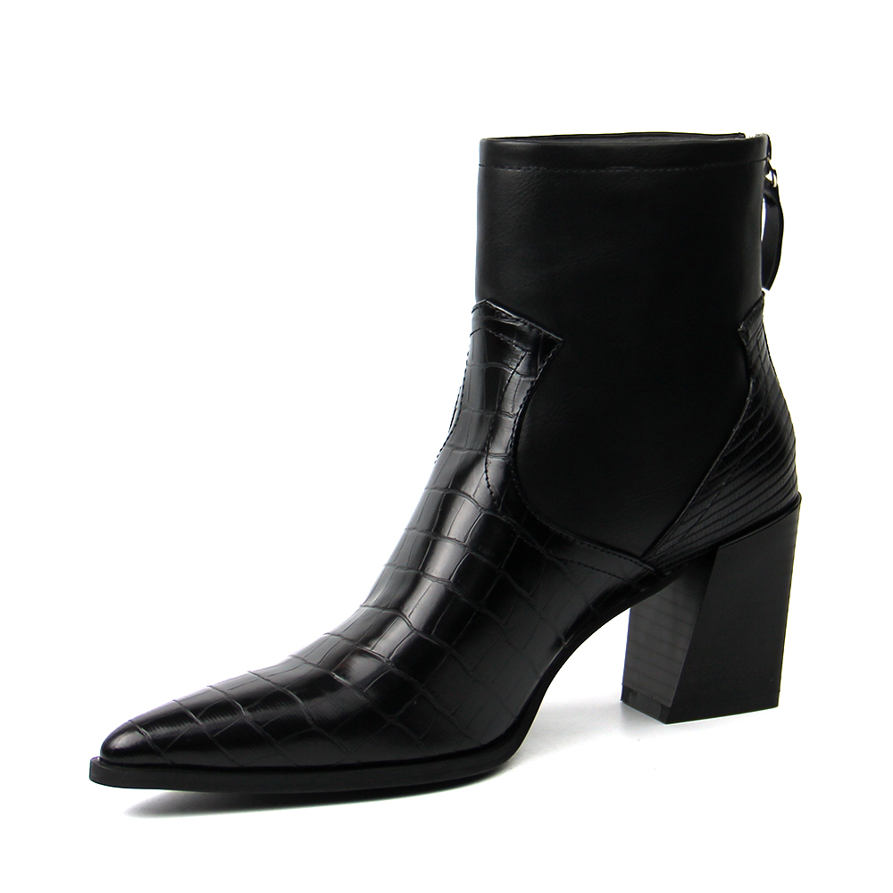 New design women heel winter shoes warm upper Boots with soft stretch PU