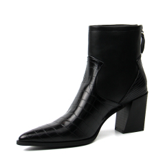 New design women heel winter shoes warm upper Boots with soft stretch PU