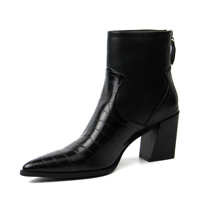New design women heel winter shoes warm upper Boots with soft stretch PU