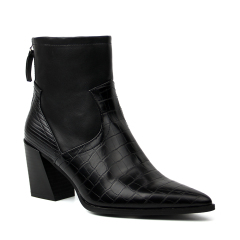 New design women heel winter shoes warm upper Boots with soft stretch PU