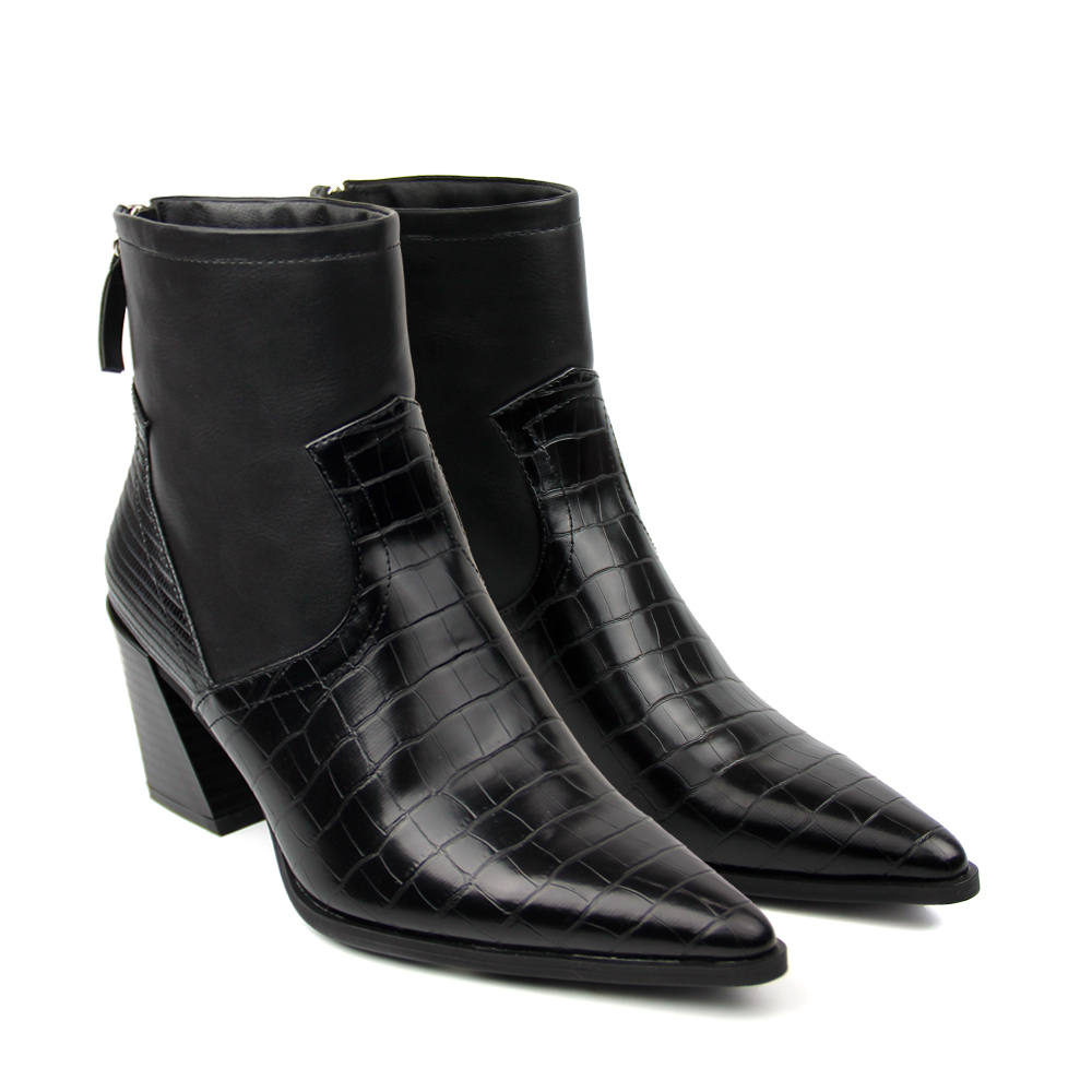 New design women heel winter shoes warm upper Boots with soft stretch PU