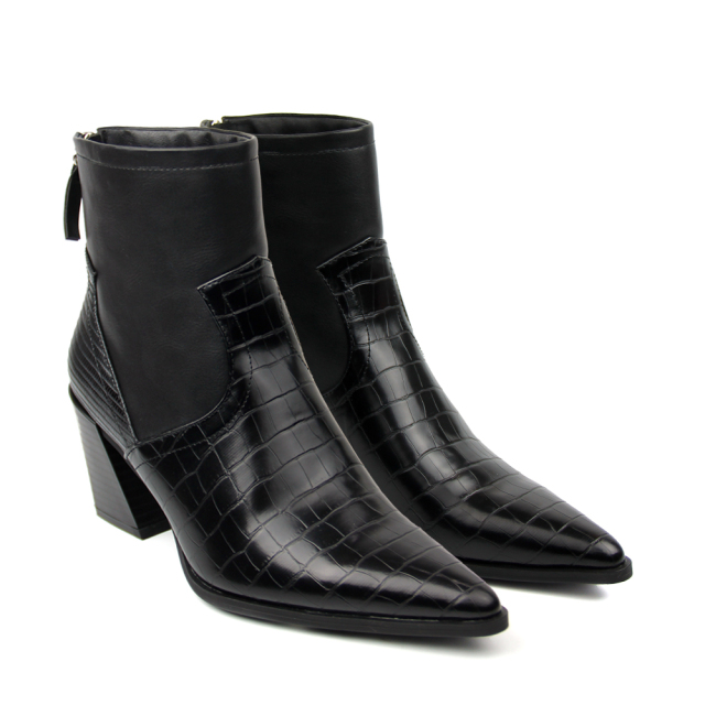 New design women heel winter shoes warm upper Boots with soft stretch PU