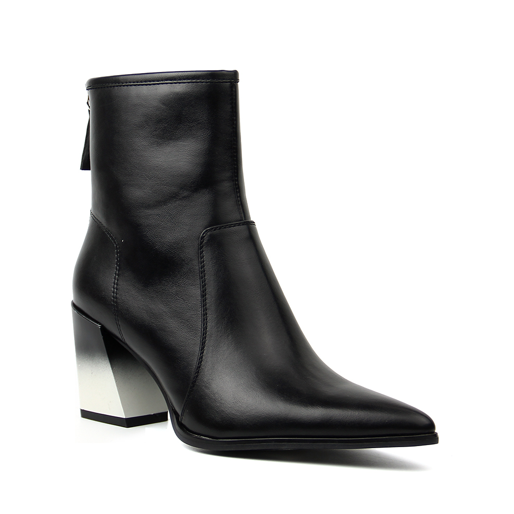 New arrival back zipper Women Boots with gradual painting heel