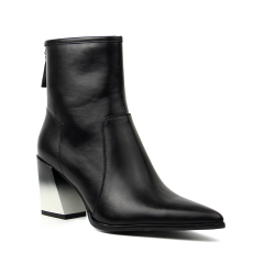 New arrival back zipper Women Boots with gradual painting heel
