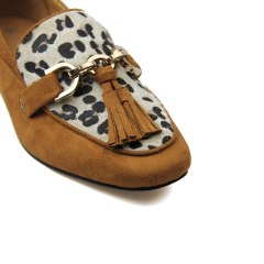Design Stylish Casual ladies Snake Flat Pumps shoes for women with metal heel