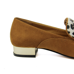 Design Stylish Casual ladies Snake Flat Pumps shoes for women with metal heel