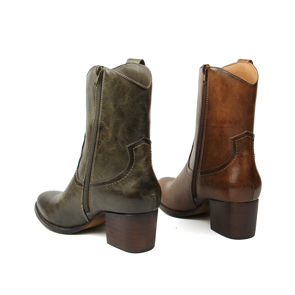 Customized Winter Rain Thick Heel Causal Shoes Cow Boy Warm Women Boots