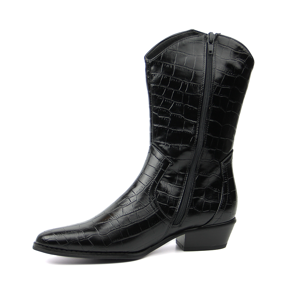 hot sale winter flat black shoes boots for women and ladies