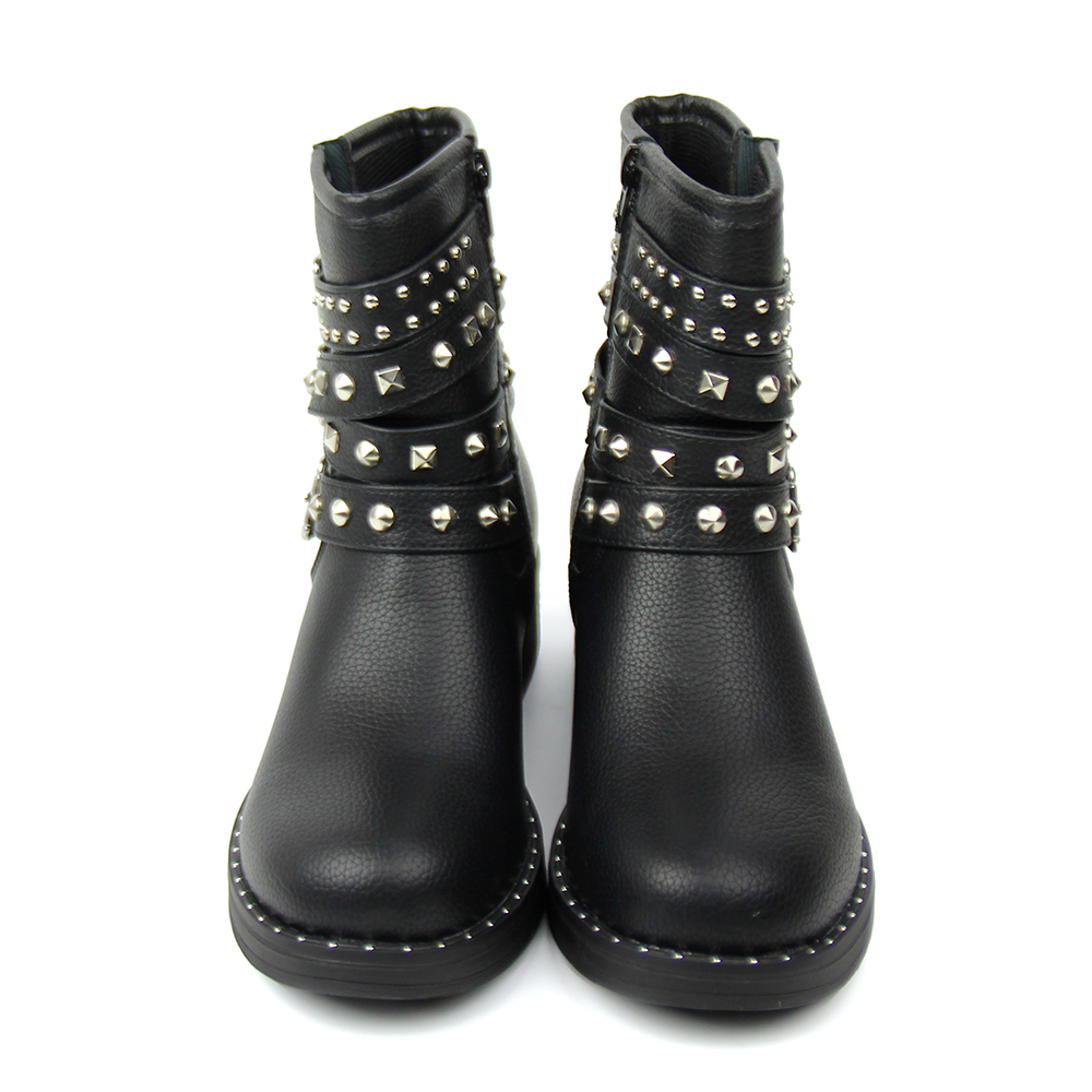 2020 stylish pu winter flat boots and shoes with buckle straps for women and ladies