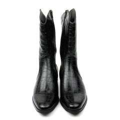 hot sale winter flat black shoes boots for women and ladies