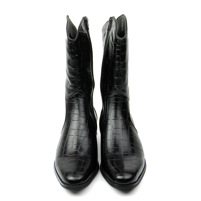 hot sale winter flat black shoes boots for women and ladies