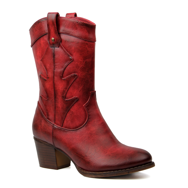 wholesale Rain Ladies Winter Sexy Shoes Women cow boy Boots with Wedge Heels