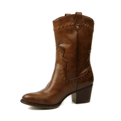 Wholesale Fashion Long Low Heel Walk Ladies Women Shoes Winter Warm Boots