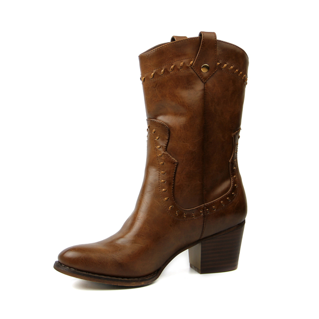 Wholesale Fashion Long Low Heel Walk Ladies Women Shoes Winter Warm Boots