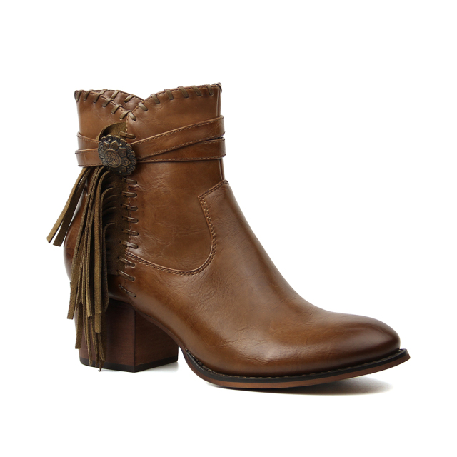 Fashion Popular Low Heels Shoes Ladies Ankle Snow Warm Women Boots