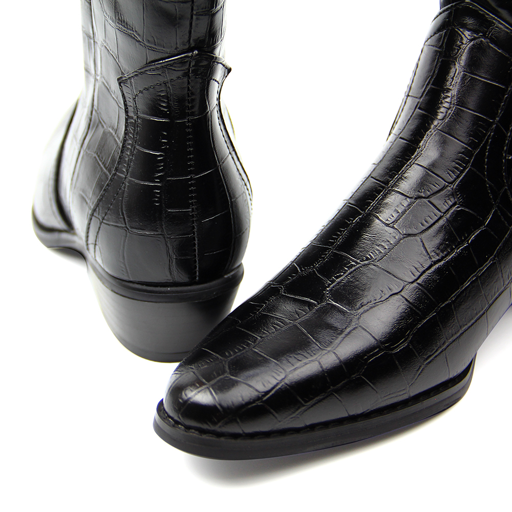 hot sale winter flat black shoes boots for women and ladies