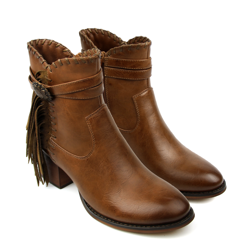 Fashion Popular Low Heels Shoes Ladies Ankle Snow Warm Women Boots