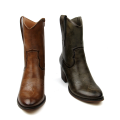 Customized Winter Rain Thick Heel Causal Shoes Cow Boy Warm Women Boots