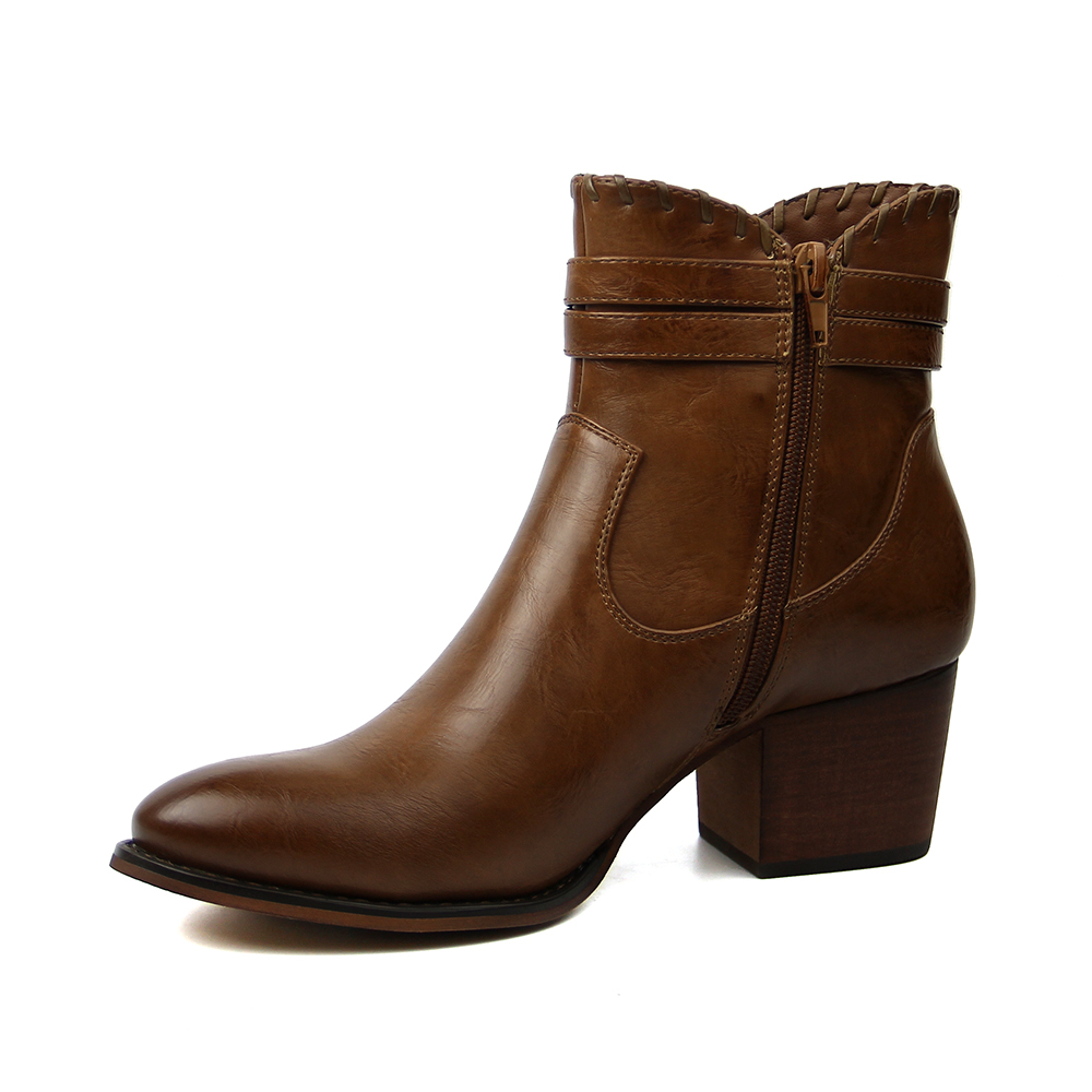 Fashion Popular Low Heels Shoes Ladies Ankle Snow Warm Women Boots