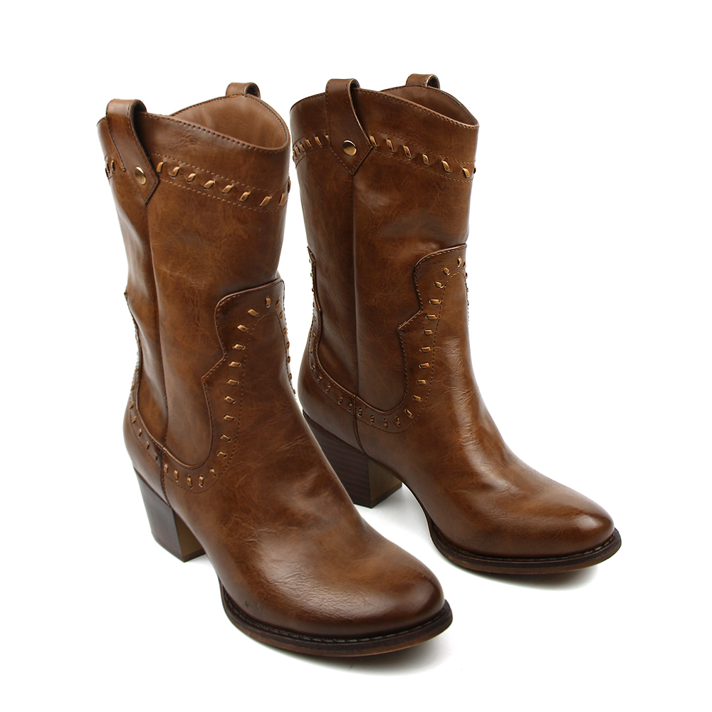 Wholesale Fashion Long Low Heel Walk Ladies Women Shoes Winter Warm Boots