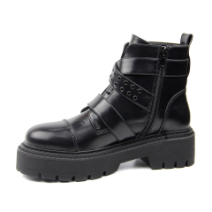 ladies box pu mountaineering platform biker boots for women