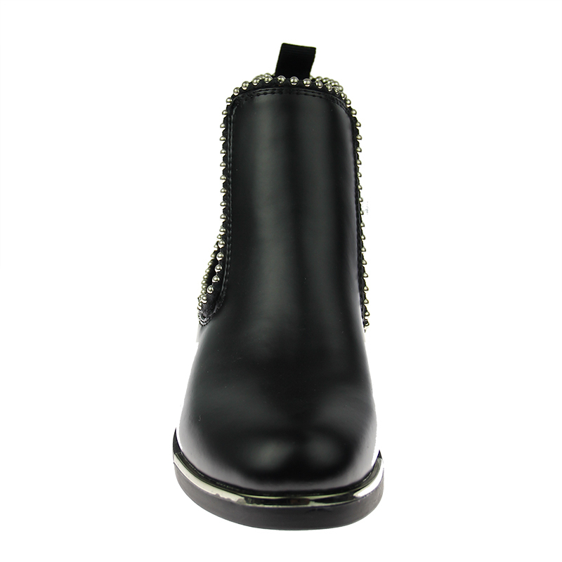 Customized Fashion Army Biker Winter Boots for Girls with Snake Pattern PU