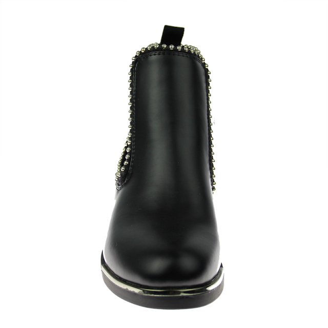 Customized Fashion Army Biker Winter Boots for Girls with Snake Pattern PU