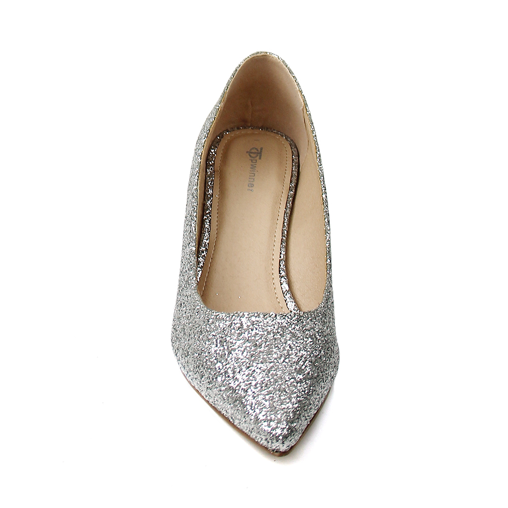 2020 hot sale wholesale summer clear glitter color women pumps for ladies
