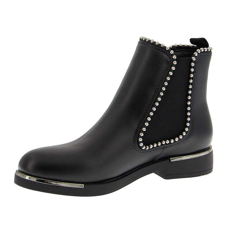 Customized Fashion Army Biker Winter Boots for Girls with Snake Pattern PU