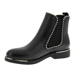 Customized Fashion Army Biker Winter Boots for Girls with Snake Pattern PU