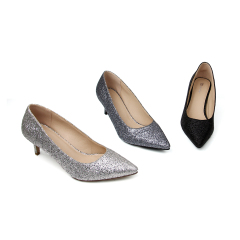 2020 hot sale wholesale summer clear glitter color women pumps for ladies