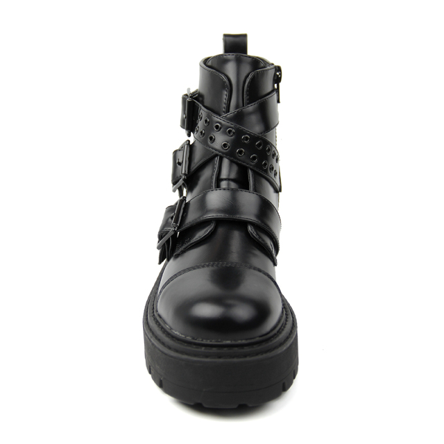 ladies box pu mountaineering platform biker boots for women