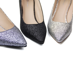 2020 hot sale wholesale summer clear glitter color women pumps for ladies