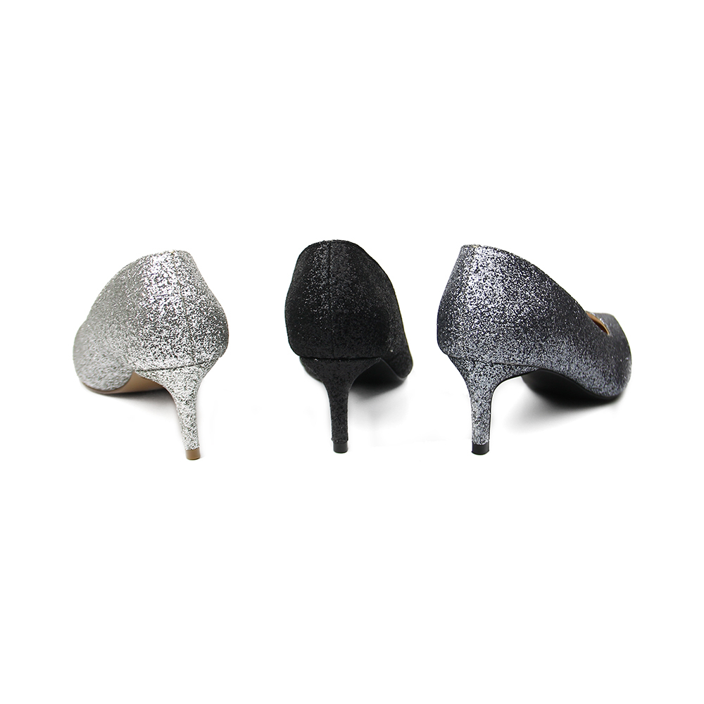 2020 hot sale wholesale summer clear glitter color women pumps for ladies