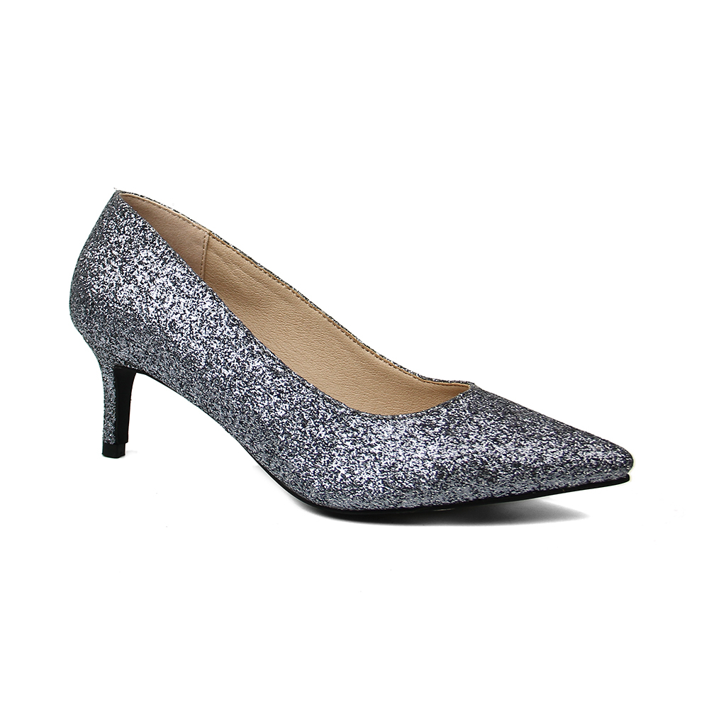 2020 hot sale wholesale summer clear glitter color women pumps for ladies