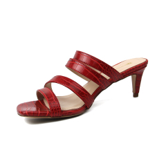 designer fashion luxury slip on red sandals shoes for womens and ladies