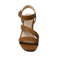 ladies women slip on square heels summer sandals shoes with straps