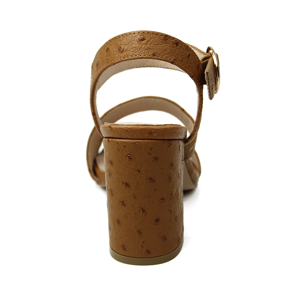 ladies women slip on square heels summer sandals shoes with straps