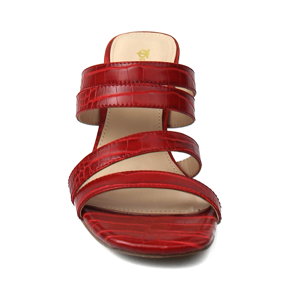 designer fashion luxury slip on red sandals shoes for womens and ladies