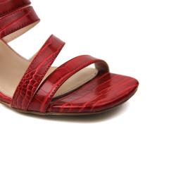 designer fashion luxury slip on red sandals shoes for womens and ladies