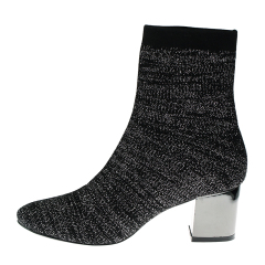 fashion winter shoes sexy luxury chunky wedge half sock boots for women