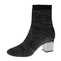 fashion winter shoes sexy luxury chunky wedge half sock boots for women