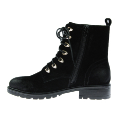 Hot Sell Ladies Black Leather Classy Cow Suede Shoes Lace-up Military Women Boots