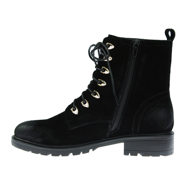 Hot Sell Ladies Black Leather Classy Cow Suede Shoes Lace-up Military Women Boots