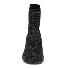 fashion winter shoes sexy luxury chunky wedge half sock boots for women
